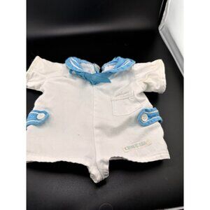Vtg 1983 Cabbage Patch Kids Coleco Boys White Light Blue Sailor Suit Romper Doll